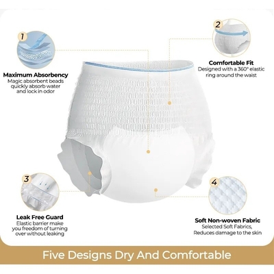 پوشک بزرگسالی Nappy شکل T Super Ultra Absorbent Hypnosis Xxl پوشک بزرگسالی