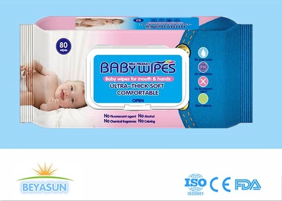 جعبه نمایش کودک نبافته Spunlace مرطوب دستمال مرطوب 80 عدد