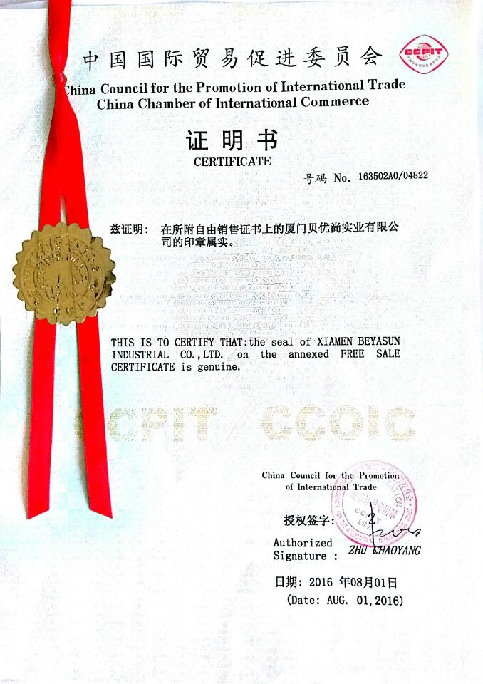 چین Beyasun Industrial Co.,Ltd گواهینامه ها